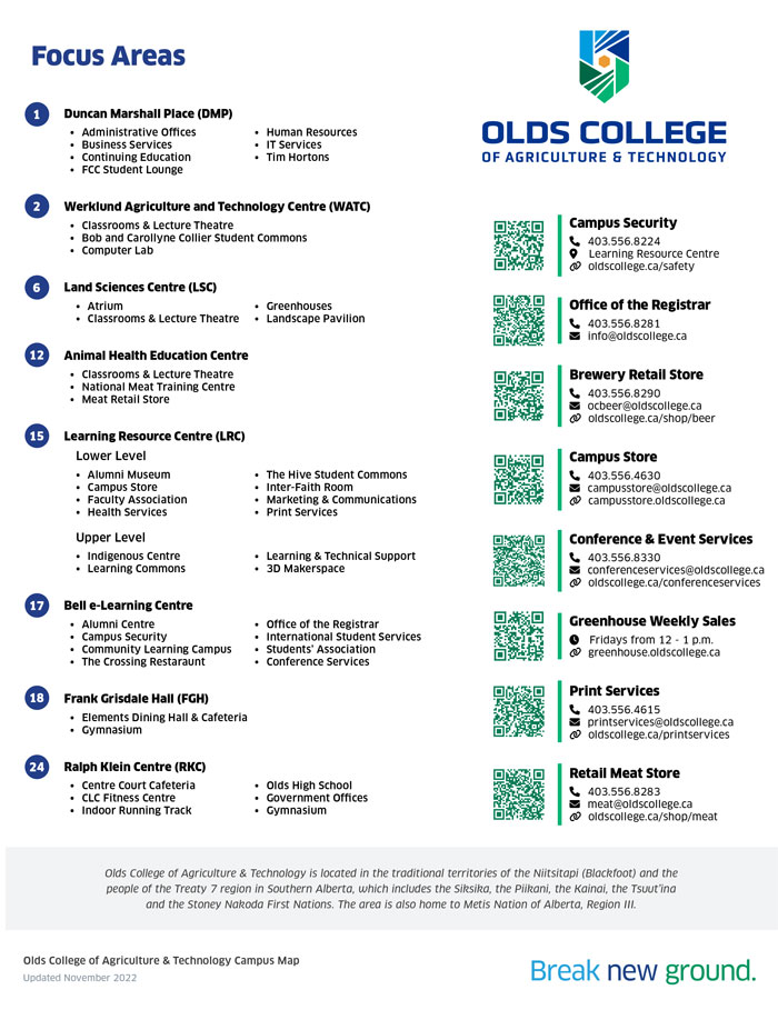 Campus Map Back Side