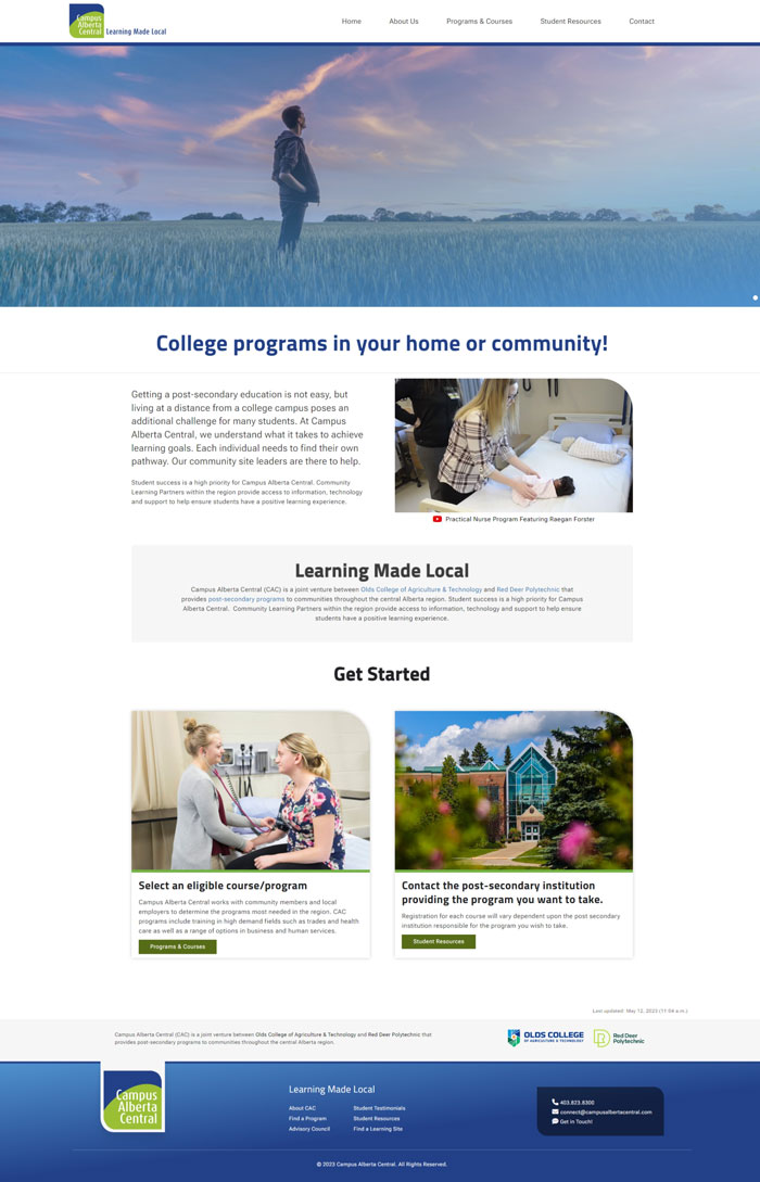 Campus Alberta Central Website